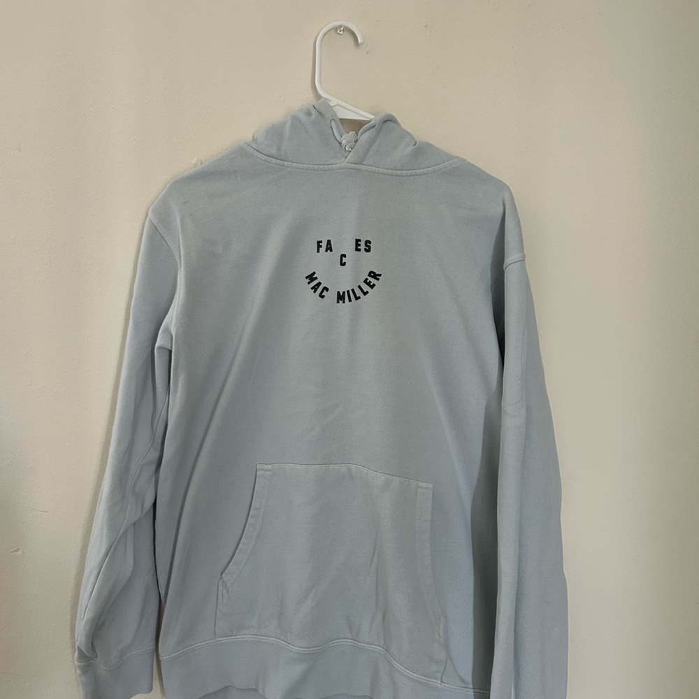 Faces Mac Miller Men's Blue Hoodie